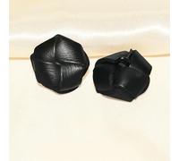 XWNXQ Lot de 5 Boutons en Cuir de Vachette véritable Naturel de 15 à 20 mm, Noirs et Marrons, tissés à la Main, pour la Couture de Pulls, Manteaux, Trench-Coats et Vestes