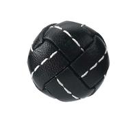 XWNXQ Lot de 5 Boutons en Cuir véritable Noir de 15 à 25 mm, Boutons recouverts de Cuir véritable tissés à la Main, pour Manteaux, Costumes, Trench-Coats, Accessoires de Couture et de décoration