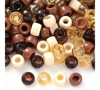 XWNXQ Lot de 500 Perles Poney colorées en Acrylique, 6 x 9 mm, à Enfiler, pour Bracelets, Colliers, Accessoires pour Cheveux et création de Bijoux Faits Main