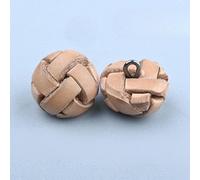 XWNXQ Lot de 6 Boutons en Cuir véritable de 15 à 30 mm, Boutons recouverts de Cuir véritable tissés à la Main, pour la Confection de Vestes, Gilets, Costumes et Accessoires de Couture décoratifs