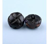 XWNXQ Lot de 6 Boutons en Cuir véritable de 15 à 30 mm, Boutons recouverts de Cuir véritable tissés à la Main, pour la Confection de Vestes, Gilets, Costumes et Accessoires de Couture décoratifs