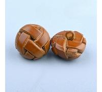 XWNXQ Lot de 6 Boutons en Cuir véritable de 15 à 30 mm, Boutons recouverts de Cuir véritable tissés à la Main, pour la Confection de Vestes, Gilets, Costumes et Accessoires de Couture décoratifs