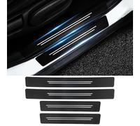 XWSBUDE 4 Pièces Voiture Plaques Seuil Porte, pour Ford Ranger Wildtrak 2024 Protection Seuil Porte de Voiture Accessoires intérieurs Voitures,A