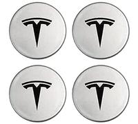 XWSBUDE 4Pcs Auto Cache Moyeux, pour Tesla Model 3 Tesla Model S Tesla Model X 56mm Résistant Corrosion Étanche Anti-poussière Capuchons de Moyeu de Roue Centre de Jante Capuchons