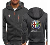 XWSBUDE Sweat à Capuche, pour Alfa Romeo Giulietta 2016-2022 Vestes Cardigan décontractées ajustée Actif vêtements d'extérieur vêtements de Sport,B-M