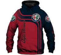 XWSBUDE Sweat à Capuche, pour Alfa Romeo Tonale 2022 2023 2024 Vestes Cardigan décontractées ajustée Actif vêtements d'extérieur vêtements de Sport,XXXXXXL