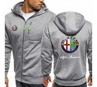 XWSBUDE Sweat à Capuche, pour Alfa Romeo Tonale 2022- Vestes Cardigan décontractées ajustée Actif vêtements d'extérieur vêtements de Sport,C-XL