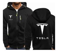 XWSBUDE Sweat à Capuche, pour Tesla Model 3 X S Y Vestes Cardigan décontractées ajustée Actif vêtements d'extérieur vêtements de Sport,A-XL