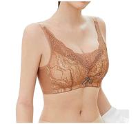 XWSM Soutien-Gorge De Prothèse Mammaire for Femmes, sous-vêtements Quotidiens, Haut Post-Chirurgical, Gilet De Mastectomie sans Fil, Lingerie De Sport (Color : Brown, Size : M/Medium)