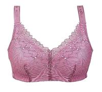 XWSM Soutien-Gorge Mince avec Poche Mastectomie Soutiens-Gorge Post-Chirurgie Bralette Dentelle Lingerie Femmes Âgées Moyennes sans Fil Quotidien Brassière Haut (Color : Purple, Size : 95/42C)