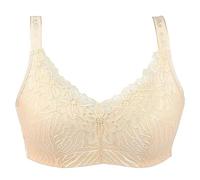 XWSM Soutien-Gorge Mince avec Poche Mastectomie Soutiens-Gorge Post-Chirurgie Bralette Dentelle Lingerie Femmes Âgées Moyennes sans Fil Quotidien Brassière Haut (Color : Beige, Size : 90/40B)