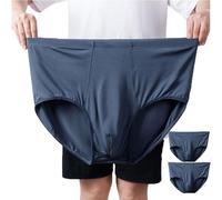 XWSM XL-8XL Grande Taille Lot De 3 Slips En Coton For Homme Culottes Douces Taille Haute For Hommes Personnes Âgées D'âge Moyen(Dark Gray,8X-Large)