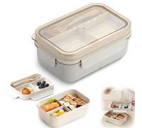 XWUX Boîte à Bento - Conteneur pour le déjeuner avec 5 compartiments et couverts, 1200 ml, étanche, pour enfants, adultes, lavable au lave-vaisselle, compatible micro-ondes, pour le déjeuner, l’école