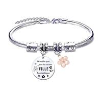 XWXWXW Cadeau Fille Cadeau D'anniversaire Fille Enfant Je T'aime Ma Fille Bracelet Charms Bracelet Fille Cadeau Fille à Ma Fille Cadeau Ado Fille Pendentif Cadeau Anniversaire Fille (3)