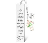 XWXWXW Cadeau Marque Page Collègue Amie Cadeau Remise de Diplôme Fête Anniversaire Noël Original Utile Marque Page Idée Cadeaux de noel Pour Collegue de travail Cadeaux Amie Soeur (Amie)