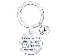 XWXWXW Porte Clés Fils Cadeau D'anniversaire Garçon Enfant Je T'aime Mon Fils Cadeau Noel Fils