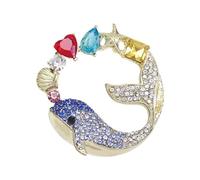 XWZSHMH Jolies broches baleines en émail pour femmes, unisexe, épingles d'animaux marins, multicolores, accessoires de fête décontractés disponibles, M
