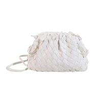 XWZSHMH Petit sac à bandoulière en cuir synthétique de couleur unie pour femme, beige, Medium