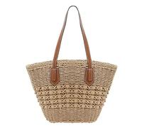 XWZSHMH Sacs à main décontractés en paille pour femme - En osier tissé - Sac à bandoulière d'été - Grande capacité - Grand sac à main pour femme, beige, Medium