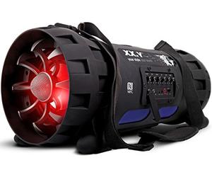 XX.Y Casque p-127J Haut-Parleur Bluetooth Portable Boom Box (NFC) avec Batterie intégrée et Prise Audio pour Micro et Instrument de Musique/mP3 Noir