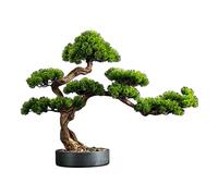 XXAD553TY Bonsai Artificiel Simulation de pin de Bienvenue de Style Chinois, décorations de Salon, Plantes Vertes de Table, Faux Arbres, bonsaï Bonsai Artificiel Realiste(Size:40x50cm)