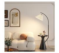 XXAD553TY Chambre Lampadaire avec table, de chevet ou d'appoint du milieu siècle ampoule LED, moderne lampadaire Bureau(Noir)