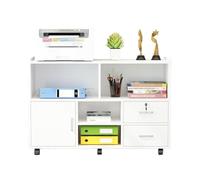 XXAD553TY Gain de Place Armoire de Sol classeur Armoire données Mobile Bureau Buffet imprimante Placement tiroir Rangement(Blanc)