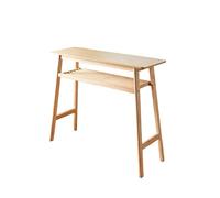 XXAD553TY Mange Debout Table de Bar en Bois à Double Couche for Balcon, Salon, Salon de thé au Lait, Table Longue et étroite, Pieds Hauts Table à Manger