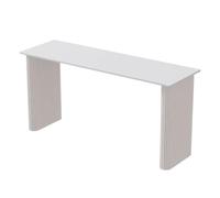 XXAD553TY Mange Debout Table de Bar rectangulaire en Pierre avec Pieds en métal for Balcon Commercial, Table de Cuisine Haute et Salle à Manger Table à Manger(Blanc)