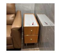 XXAD553TY Polyvalent Buffet de canapé léger Luxe en Bois Massif, Petit Sandwich Ultra étroit, Table d'appoint Cuir for Salon(C)