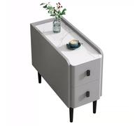 XXAD553TY Polyvalent Canapé de Salon Buffet étroit Table d'appoint Armoire Rangement avec 2 tiroirs étroite canapé Meuble Fente(Light Gray,25x80x60cm)