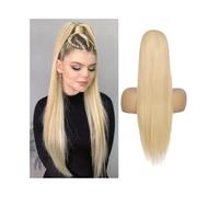 XXAD553TY Ponytail #613 Blonde Drawstring Ponytail 16-26Inch Long Straight Human Hair Pony Tail Clip in Hair Extensions Queue de Cheval Extension(26inches)