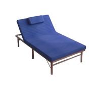 XXAD553TY Portable Lit Pliant de Balcon, Dossier réglable, Robuste et Peu encombrant(Blue,Moyen)