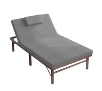 XXAD553TY Portable Lit Pliant de Balcon, Dossier réglable, Robuste et Peu encombrant(Grigio,Moyen)