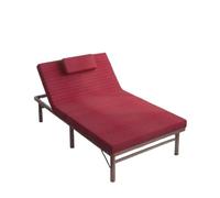 XXAD553TY Portable Lit Pliant de Balcon, Dossier réglable, Robuste et Peu encombrant(Red,XL)