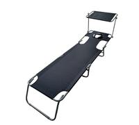 XXAD553TY Portable Lit Pliant d'extérieur, Chaise Longue, Plage Couverte(Bruin)