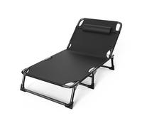 XXAD553TY Portable Lit Simple portatif renforcé for la Maison, lit Pliant Simple for la Sieste au Bureau for Adultes, lit Simple d'extérieur(Noir)