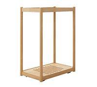 XXAD553TY Pratique Support de Tour PC à 2 Niveaux, Support processeur Mobile avec roulettes Invisibles, Sol for boîtier Roulant en Bois, adapté la Plupart des boîtiers(Natural,Petit)