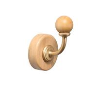 XXAD553TY Support à crochets monté sur porte avec boules en bois Patère Murale(Natural)