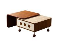 XXAD553TY Table Basse modulaire en Bois avec Rangement, 2 pièces, étagère Ouverte, Salon Bout de Canapé