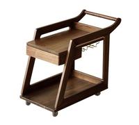 XXAD553TY Table d'appoint Mobile for canapé, Chariot de Salon avec tiroir, Table d'angle en Bois roulettes, à Boissons Bout de Canapé