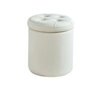 XXAD553TY Tabouret de Rangement Circulaire Multifonctionnel Placard(Blanc)