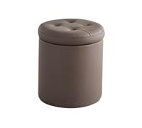 XXAD553TY Tabouret de Rangement Circulaire Multifonctionnel Placard(Bruin)