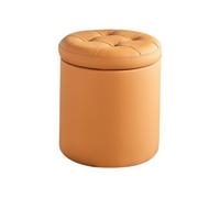 XXAD553TY Tabouret de Rangement Circulaire Multifonctionnel Placard(Orange)