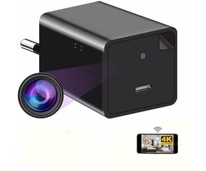 Xxaibb Caméra Espion Chargeur caché 4K - sans Fil Full HD Mini DV 1080P AC tpcy-c Téléphone WiFi Surveillance de Vision nocturne pour l'enregistrement vidéo Détection de Mouvement Contrôle à distance