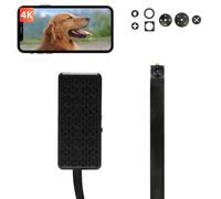 XXAXX Caméra WiFi 4K Ultra HD, caméra vidéo avec détection de mouvement, contrôle d'application, stockage en nuage et SD, batterie 800mAh, vidéo uniquement