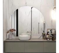 Xxbbyubo Demi-Cercle Anti-buée Miroir de Maquillage 100cm, sans Cadre Dimmable Intelligent Miroir de Salle de Bain 90cm avec Interrupteur Tactile(Under Cut,70 * 60cm)