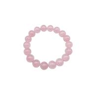 XXCLW Bracelet élastique en cristal de quartz rose en poudre de rose avec cordon élastique Pulserase Bijoux Perles Cadeau pour femme, taille unique, Perles 4 mm, Agate