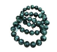 XXCLW Bracelet en séraphinite verte naturelle de 13 mm pour femme avec perles rondes en pierre précieuse de mode AAAAA