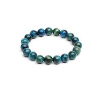 XXCLW Bracelet œil de tigre bleu paon Streche Bracelet en quartz œil de tigre en pierre naturelle 6/8/10/12 mm, taille unique, Agate